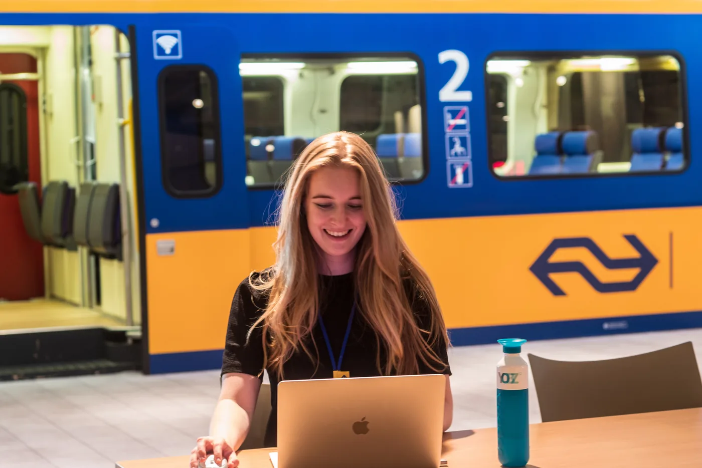 Reizen met de trein voor het werk