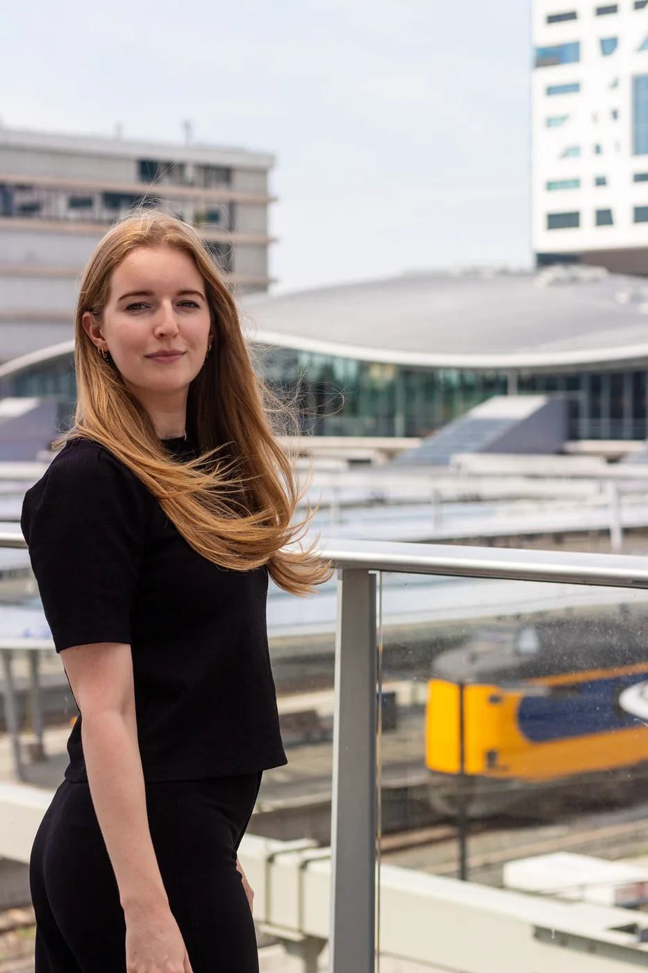Zakelijk portret op het station